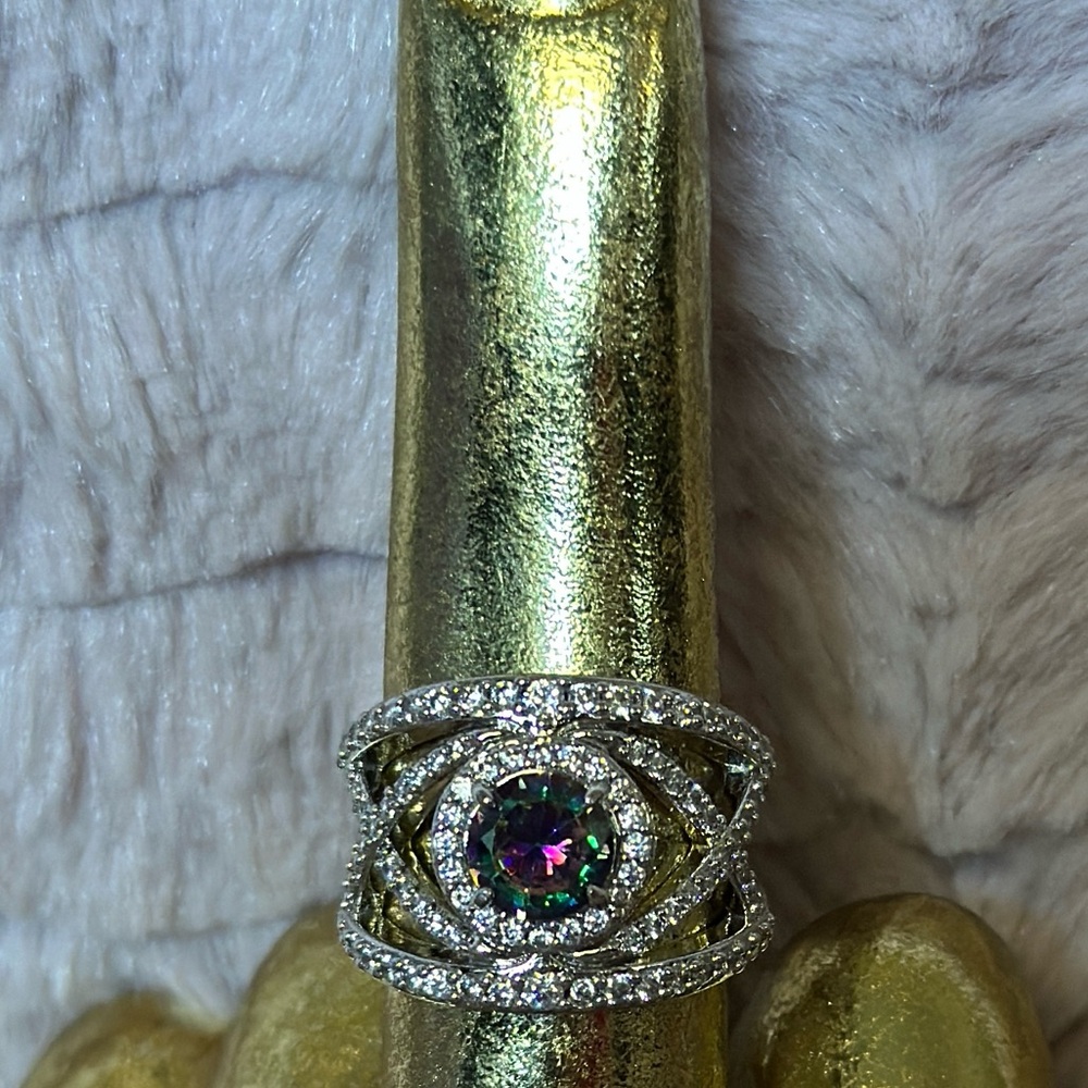 Blissful State - alexandrite on rhodium - Size 7